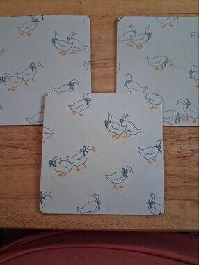 Vintage Goose Metal Trivets, Pot Mats (3) CottageCore 90's Grandma's Kitchen
